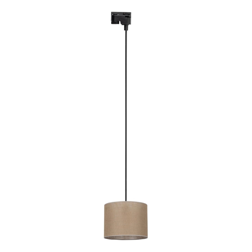 Suspension filaire pour système de rail monophasé TRACER 1xE27/15W/230V d. 20 cm noir/marron