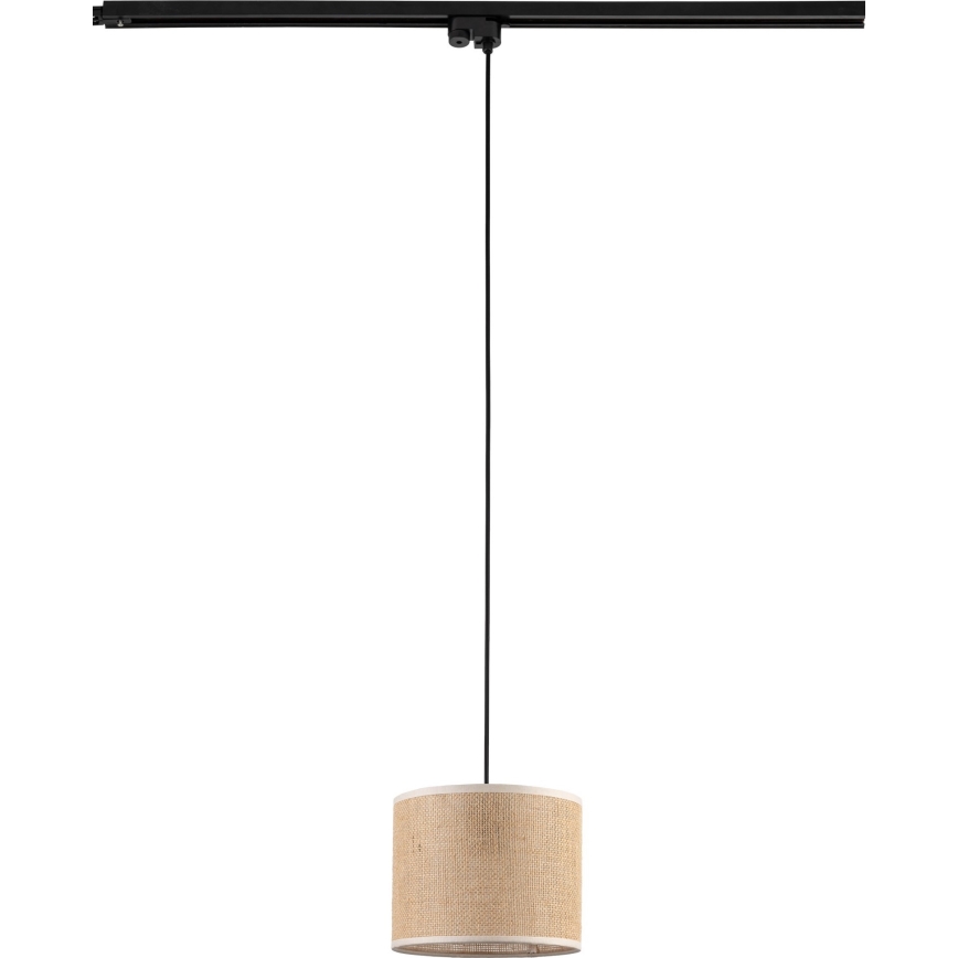 Suspension filaire pour système de rail monophasé TRACER 1xE27/15W/230V d. 20 cm noir/marron