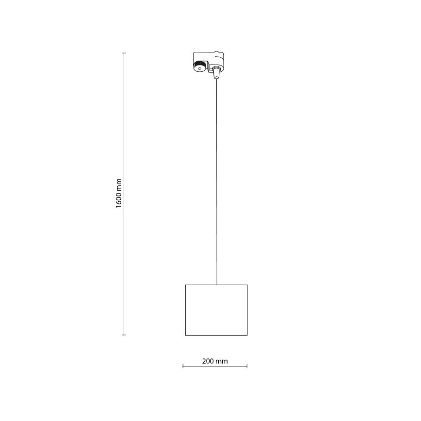 Suspension filaire pour système de rail monophasé TRACER 1xE27/15W/230V d. 20 cm noir/marron