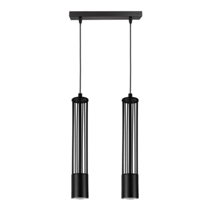 Suspension filaire PRESCOT 2xGU10/40W/230V noir