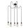 Suspension filaire QUALLE 5xE27/60W/230V araignée