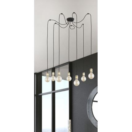Suspension filaire QUALLE 5xE27/60W/230V araignée