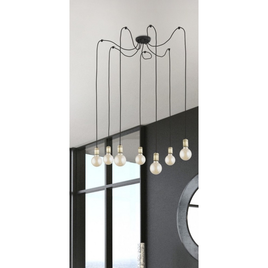Suspension filaire QUALLE 5xE27/60W/230V araignée