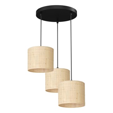 Suspension filaire RATTAN 3xE27/60W/230V rotin