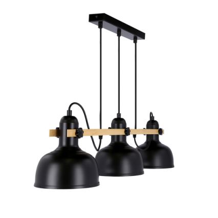 Suspension filaire RENO 3xE27/40W/230V noir/marron