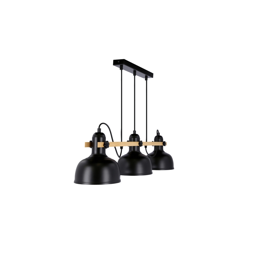 Suspension filaire RENO 3xE27/40W/230V noir/marron