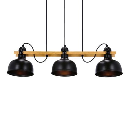 Suspension filaire RENO 3xE27/40W/230V noir/marron