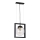 Suspension filaire REY 1xE27/7W/230V noir