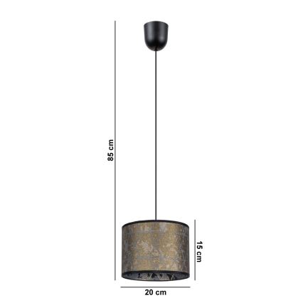 Suspension filaire REZO 1xE27/60W/230V dorée