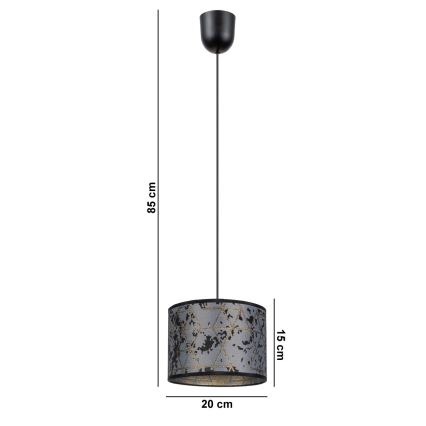 Suspension filaire REZO 1xE27/60W/230V grise