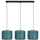 Suspension filaire REZO 3xE27/60W/230V turquoise