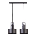 Suspension filaire RIF 2xE27/60W/230V noir