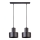 Suspension filaire RIF 2xE27/60W/230V noire