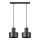 Suspension filaire RIF 2xE27/60W/230V noire