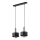 Suspension filaire RIF LUX 2xGX53/12W/230V noir/chrome brillant