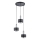 Suspension filaire RIF LUX 3xGX53/12W/230V d. 38 cm noir/chrome brillant