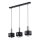 Suspension filaire RIF LUX 3xGX53/12W/230V noir/chrome brillant