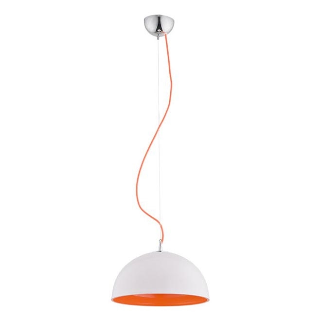Suspension filaire RONNIE 1xE27/15W/230V blanc/orange