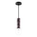 Suspension filaire SAGA 1xE27/40W/230V noir/bronze