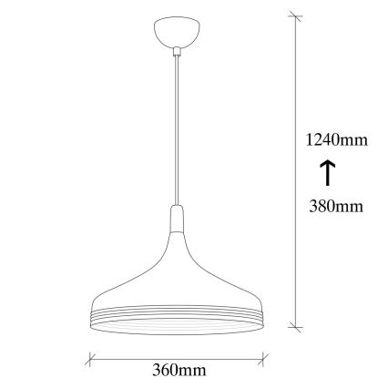 Suspension filaire SAGLAM 1xE27/40W/230V blanche