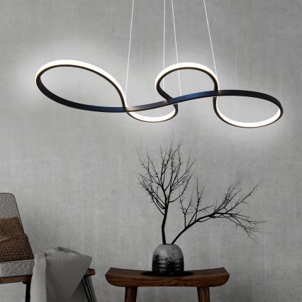 Suspension filaire SALSA LED/38W/230V 4000K noir