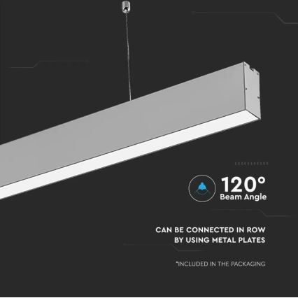 Suspension filaire SAMSUNG CHIP LED/40W/230V 4000K argentée