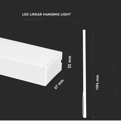 Suspension filaire SAMSUNG CHIP LED/40W/230V 6400K blanche