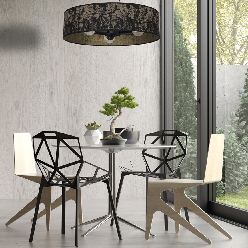 Suspension filaire SATINO 3xE27/60W/230V dorée