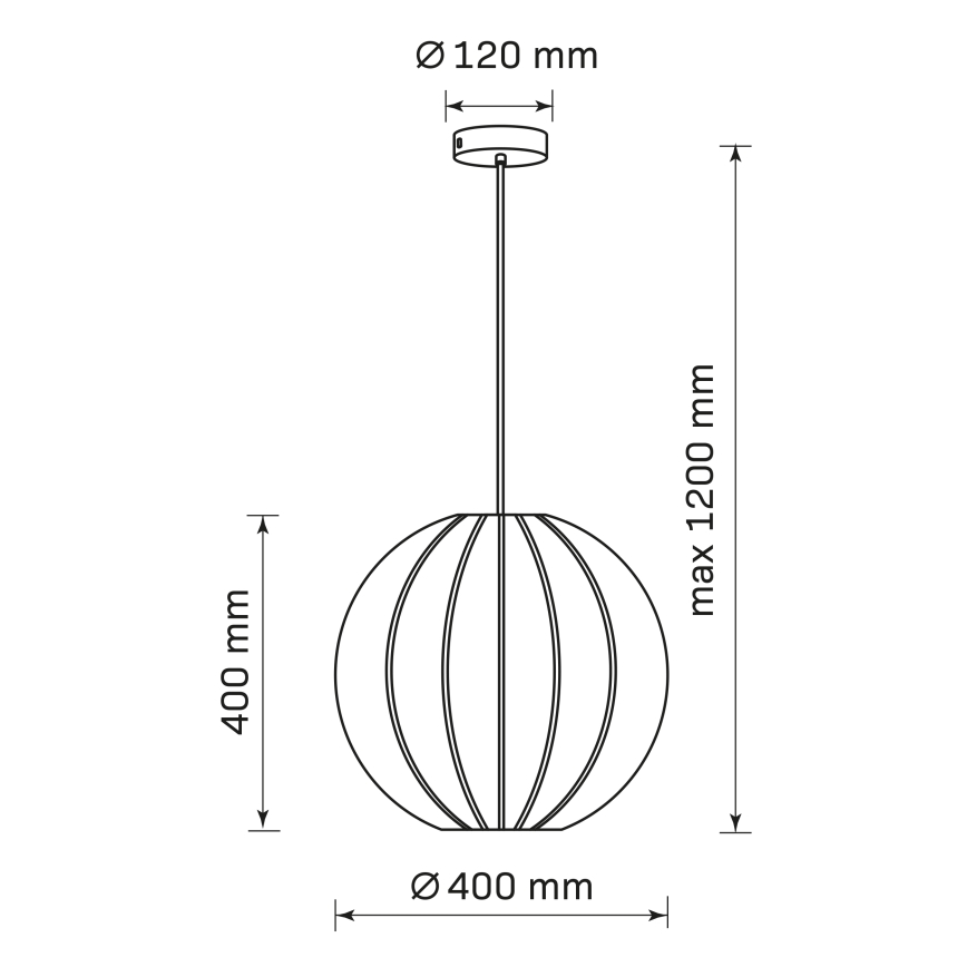 Suspension filaire SENSAI 1xE27/20W/230V d. 40 cm blanc