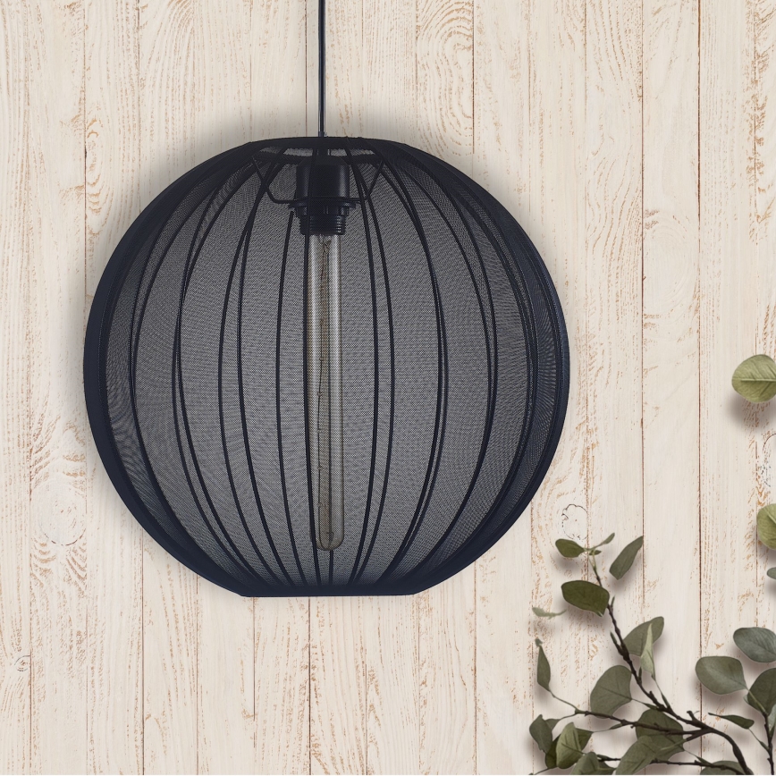 Suspension filaire SENSAI 1xE27/20W/230V d. 40 cm noir