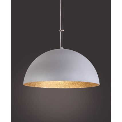 Suspension filaire SFERA 1xE27/60W/230V diam. 50 cm gris/doré