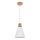 Suspension filaire SHADE 1xE27/15W/230V cuivre/blanc