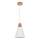 Suspension filaire SHADE 1xE27/15W/230V cuivre/blanc