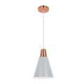 Suspension filaire SHADE 1xE27/15W/230V cuivre/gris