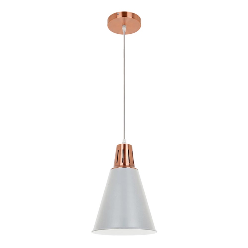 Suspension filaire SHADE 1xE27/15W/230V cuivre/gris