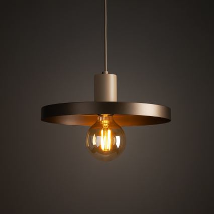 Suspension filaire SILA 1xE27/15W/230V d. 30 cm marron/beige