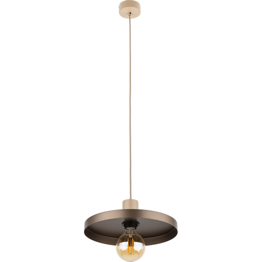 Suspension filaire SILA 1xE27/15W/230V d. 30 cm marron/beige