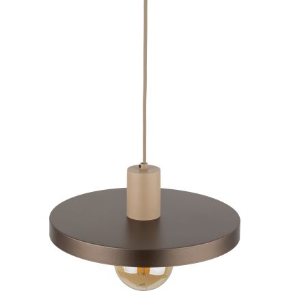 Suspension filaire SILA 1xE27/15W/230V d. 30 cm marron/beige
