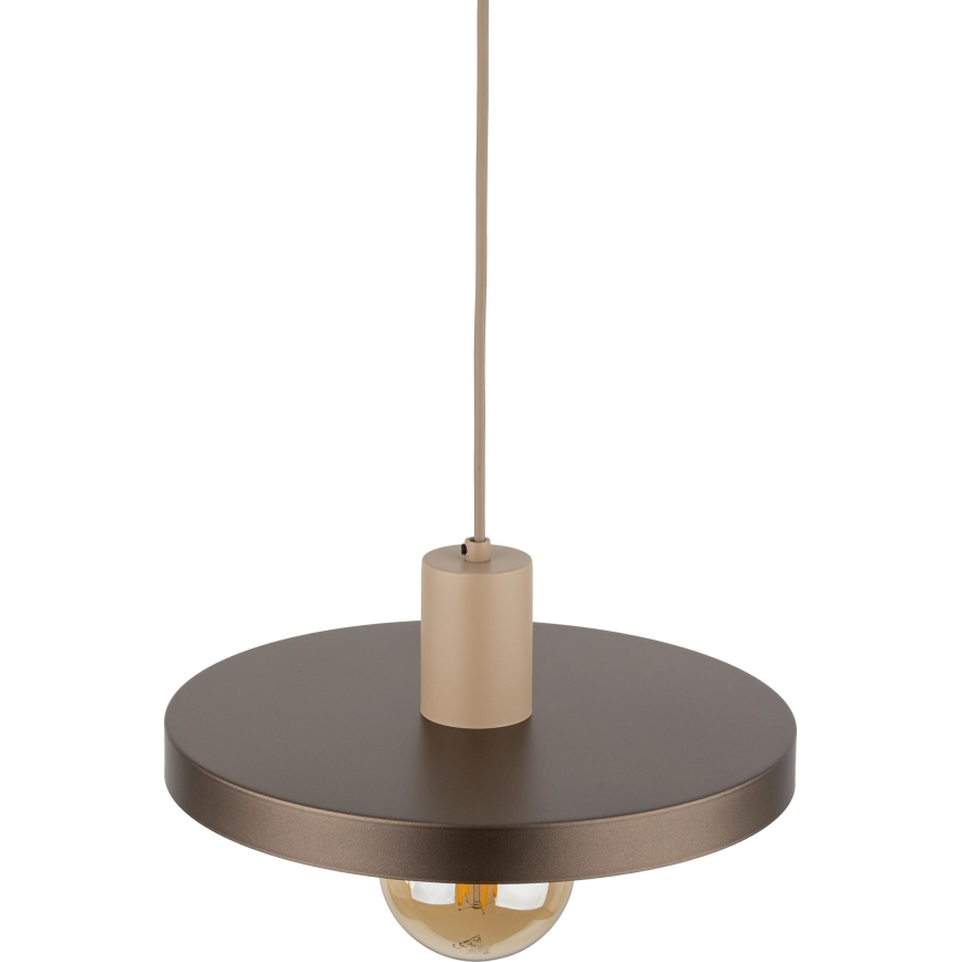 Suspension filaire SILA 1xE27/15W/230V d. 30 cm marron/beige