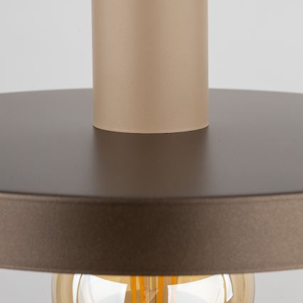 Suspension filaire SILA 1xE27/15W/230V d. 30 cm marron/beige