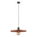 Suspension filaire SILA 1xE27/15W/230V d. 40 cm brique/vert