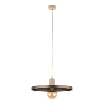 Suspension filaire SILA 1xE27/15W/230V d. 40 cm marron/beige