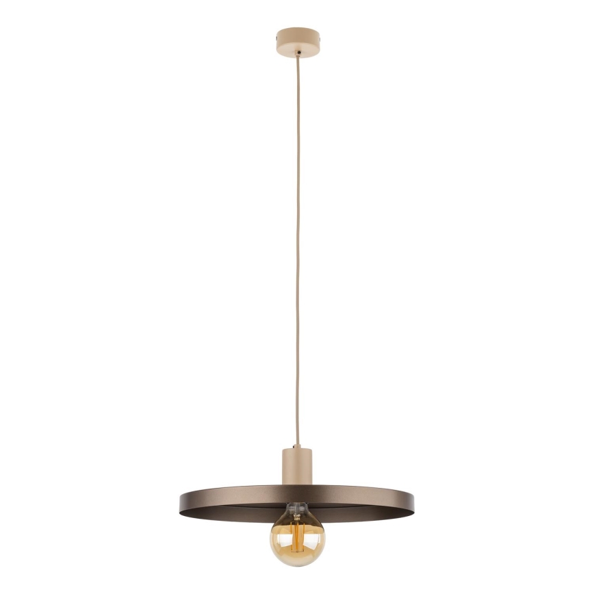 Suspension filaire SILA 1xE27/15W/230V d. 40 cm marron/beige