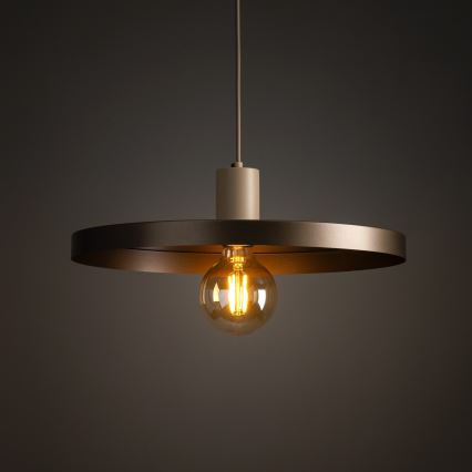 Suspension filaire SILA 1xE27/15W/230V d. 40 cm marron/beige
