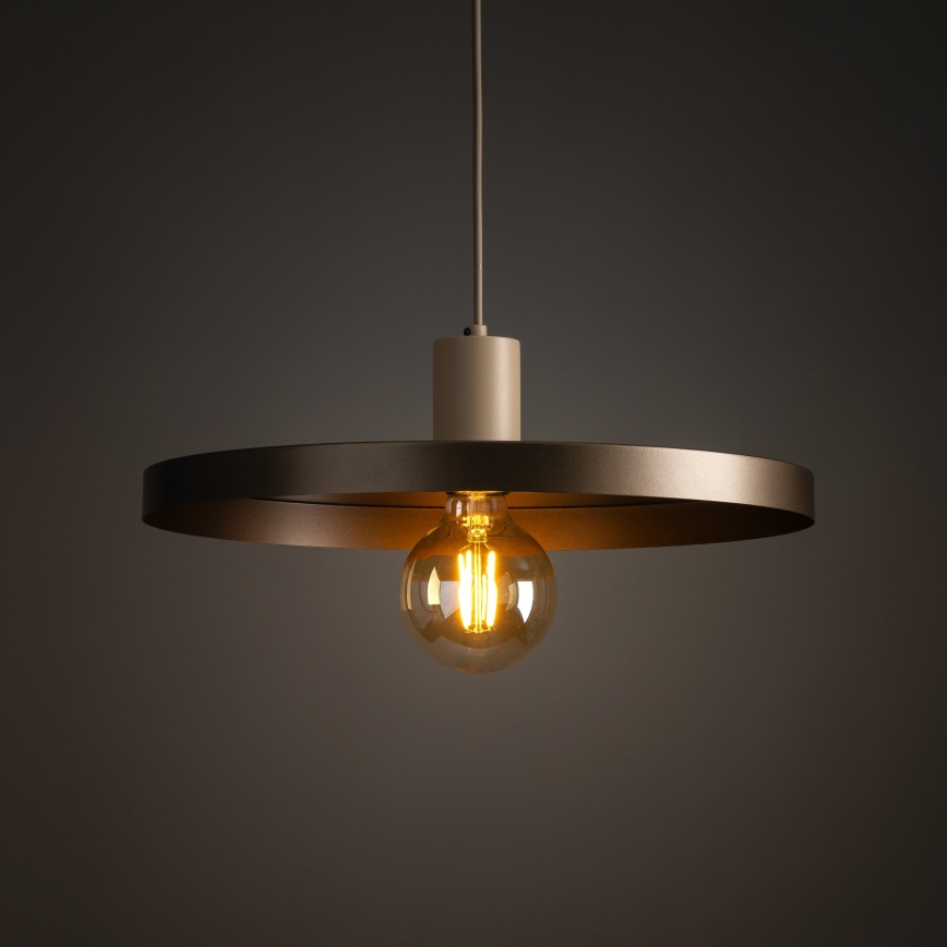 Suspension filaire SILA 1xE27/15W/230V d. 40 cm marron/beige