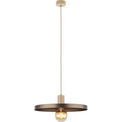 Suspension filaire SILA 1xE27/15W/230V d. 40 cm marron/beige
