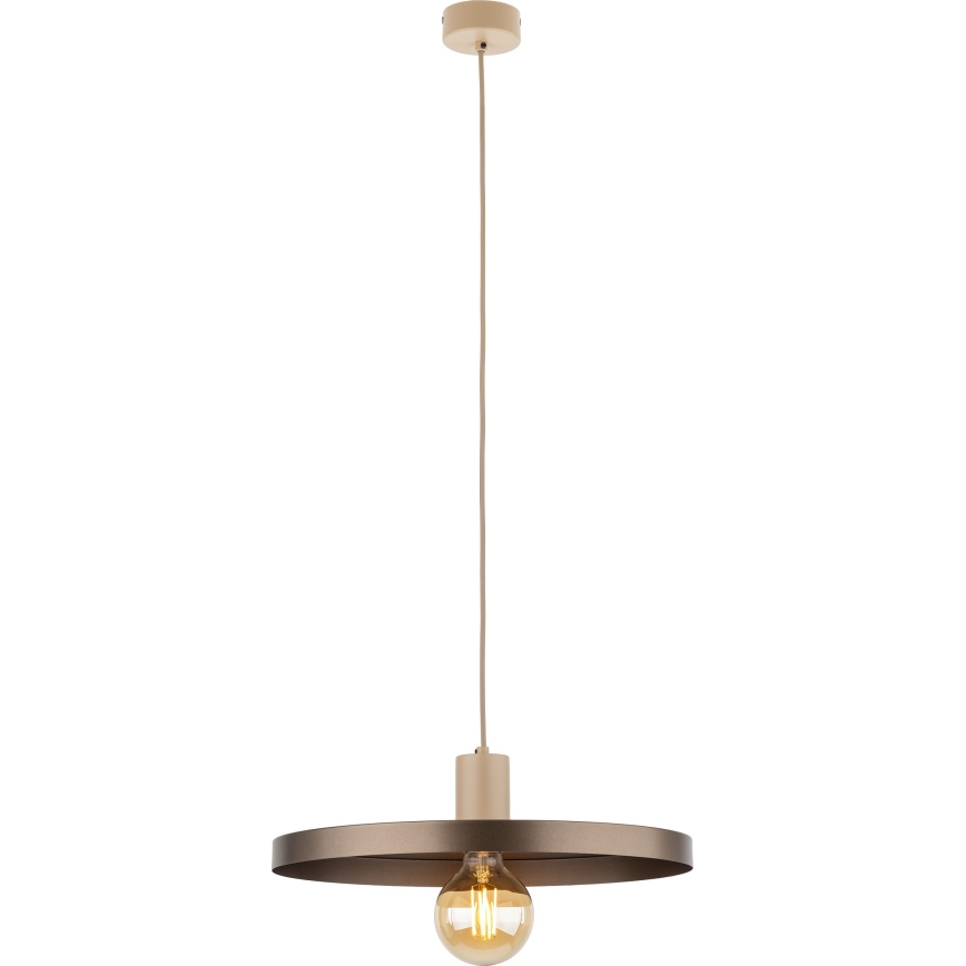 Suspension filaire SILA 1xE27/15W/230V d. 40 cm marron/beige