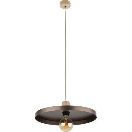 Suspension filaire SILA 1xE27/15W/230V d. 40 cm marron/beige