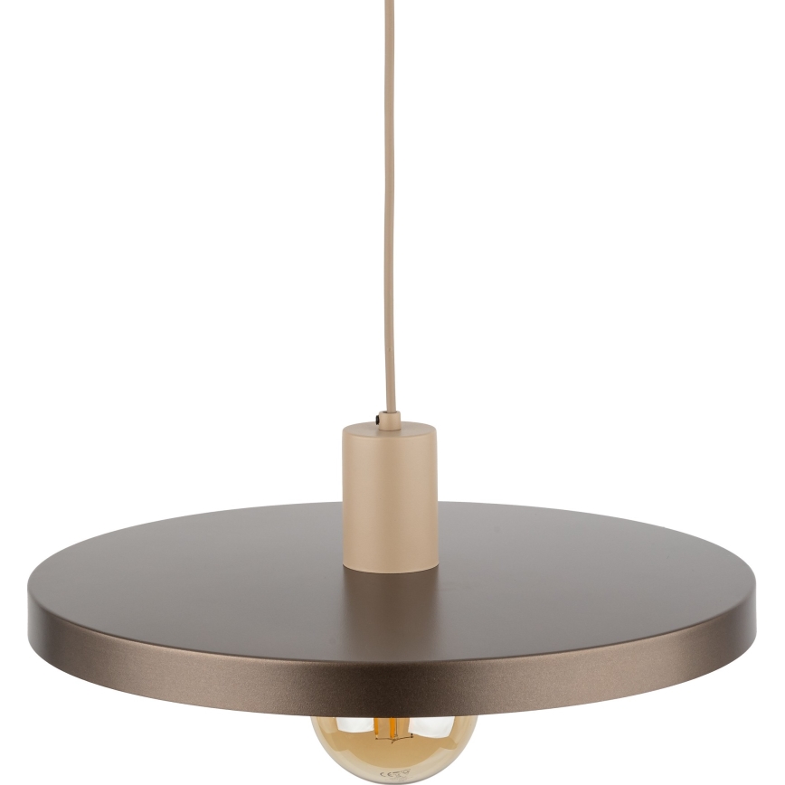 Suspension filaire SILA 1xE27/15W/230V d. 40 cm marron/beige