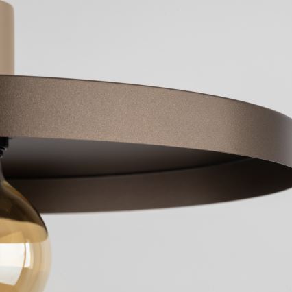 Suspension filaire SILA 1xE27/15W/230V d. 40 cm marron/beige